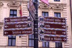 чешские туристические указатели